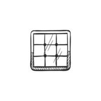 Hand drawn sketch icon solar panel vector