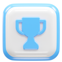 Trophy icon 3d illustration rendering element png