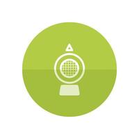 Hazard light icon in flat color circle style. Transportation road construction warning flashing danger vector