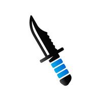 cuchillo icono en dúo tono color. arma asalto peligro daga vector