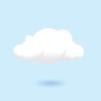 nube 3d suave icono diseño ilustración vector