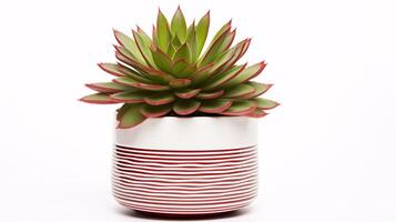 AI generated Different type of Succulent plants in a light, white colored pot with a light background photo