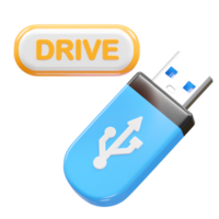 clé USB USB icône 3d le rendu illustration élément png