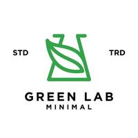 Green Lab leaf Logo icon design illustration vector