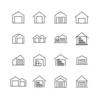 warehouse line icon design illustration vector