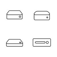 Mini Pc line icon design illustration vector