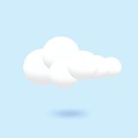 nube 3d suave icono diseño ilustración vector