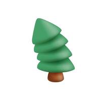 Pine 3d icon vector render illustration