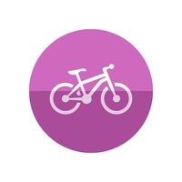 Mountain bike icon in flat color circle style. Sport transportation explore distance endurance bicycle vector