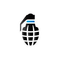 Grenade icon in duo tone color. Military army explosive vector