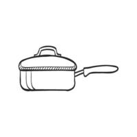 Hand drawn sketch icon cooking pan vector