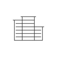 Building icon in thin outline style vector