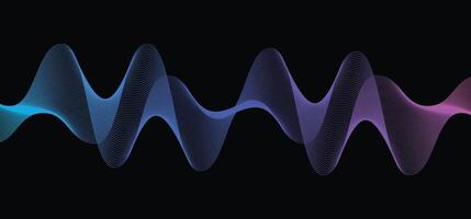 abstract background sound wave with lines vector