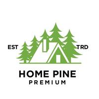 Pine house cottage logo icon design illustration vector