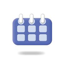 Calendar 3d icon design illustration vector