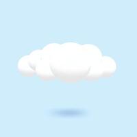 nube 3d suave icono diseño ilustración vector