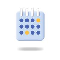 Calendar 3d icon design illustration vector