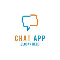 chat app logo design concept idea vector