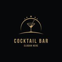 cocktail logo design concept idea vector