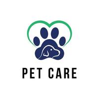 Pet care logo design concept idea vector