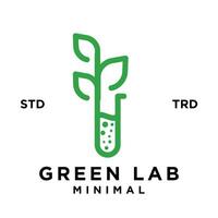 Green Lab leaf Logo icon design illustration vector