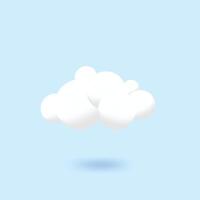 nube 3d suave icono diseño ilustración vector