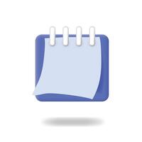 Calendar 3d icon design illustration vector