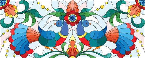 multi color floral design pattern vector