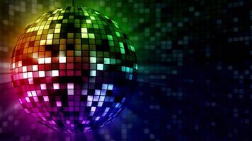 3D animated disco ball video