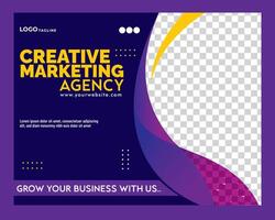 creative marketing agency banner template vector