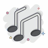 Icon Notes. related to Podcast symbol. comic style. simple design editable. simple illustration vector