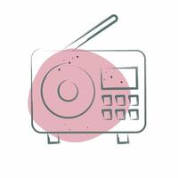 Icon Radio. related to Podcast symbol. Color Spot Style. simple design editable. simple illustration vector