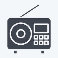 Icon Radio. related to Podcast symbol. glyph style. simple design editable. simple illustration vector