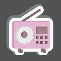 Sticker Radio. related to Podcast symbol. simple design editable. simple illustration vector