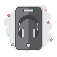 Icon App. related to Podcast symbol. comic style. simple design editable. simple illustration vector