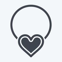 Icon Necklace. related to Ring symbol. glyph style. simple design editable. simple illustration vector