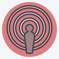 Icon Podcast. related to Podcast symbol. color mate style. simple design editable. simple illustration vector