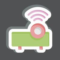 Sticker Projector. related to Podcast symbol. simple design editable. simple illustration vector