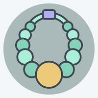 Icon Necklace 2. related to Ring symbol. color mate style. simple design editable. simple illustration vector