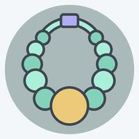 Icon Necklace 2. related to Ring symbol. color mate style. simple design editable. simple illustration vector