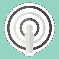 Sticker line cut Podcast. related to Podcast symbol. simple design editable. simple illustration vector