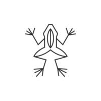 Lab frog icon in thin outline style vector