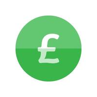 Pound sterling symbol icon in flat color circle style. UK currency, British, Europe vector