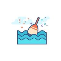 Fishing float icon flat color style vector illustration