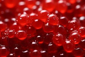 AI generated Macro texture of delicious fresh salmon fish red caviar, close up view. AI generated. photo