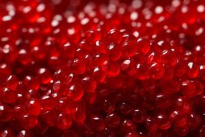 AI generated Macro texture of delicious fresh salmon fish red caviar, close up. AI generated. photo