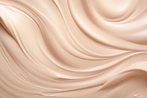 AI generated Macro texture of beige foundation cream, close up view. AI generated. photo