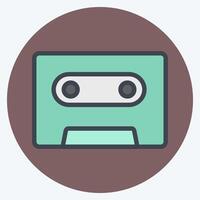 Icon Tape. related to Podcast symbol. color mate style. simple design editable. simple illustration vector