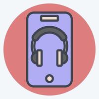 Icon App. related to Podcast symbol. color mate style. simple design editable. simple illustration vector