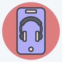 Icon App. related to Podcast symbol. color mate style. simple design editable. simple illustration vector